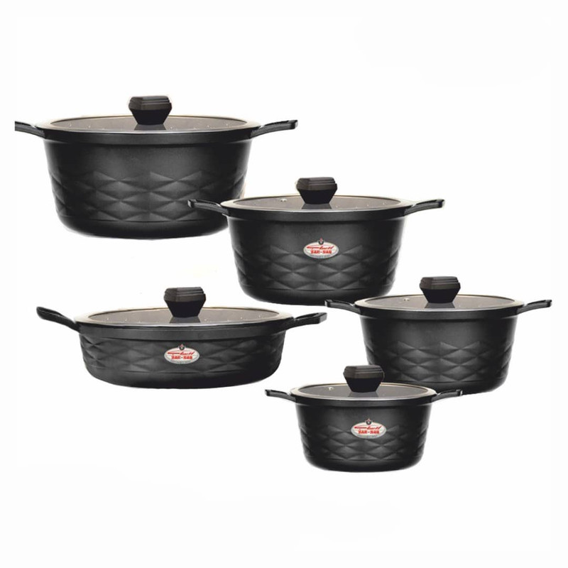 سرویس قابلمه وتابه گرانیتی 10 پارچه زرساب مدل دلموند DL-8370